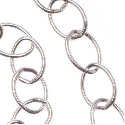 Sterling Silver 7.5-inch Fancy Link Charm Bracelets (Pack of 2)
