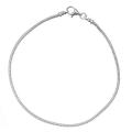 Sterling Silver 7.5-inch Charm Bracelets (2 mm) (Pack of 2)