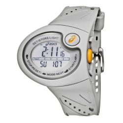 Asics Men's 'Active Running' Grey Rubber Strap Digital Watch