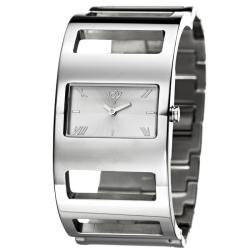 Joy Women's 'Rectangulares' Stainless Steel Bangle Watch