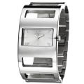 Joy Women's 'Rectangulares' Stainless Steel Bangle Watch
