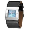 Joy Women's 'Cuadrods' Stainless Steel Leather Strap Watch