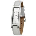 Joy Women's Rectangulares Tamano Silver Steel Diamond Watch