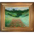 Framed Impressionism Landscape Free useful info Monet 'Poppy Field in Valley Near Giverny' Canvas Art