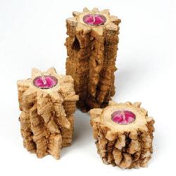 Set of 3 Spine Tree Candle Holder (Thailand)