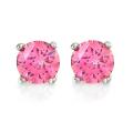 14k White Gold 3/4ct TDW Hot Pink Diamond Stud Earrings