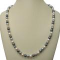 DaVonna 24-inch Dark Multi-colored Freshwater Pearl Strand (6.5-7 mm)