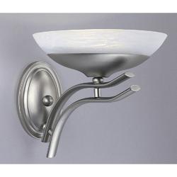 Halogen Brushed Steel Finish Wall Sconce