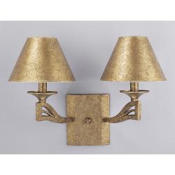 Hand-painted Aztec Gold 2-light Wall Sconce