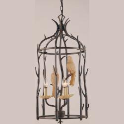 Aviary 3-light Aged Driftwood Chandelier
