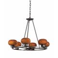 Atomique Cognac Glass 6-light Chandelier