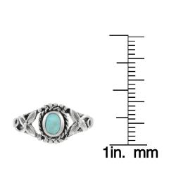Sterling Silver Oval-cut Turquoise Ring