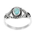 Sterling Silver Oval-cut Turquoise Ring