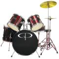 GP Percussion Wine Red Complete 5-piece Drumset