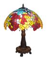 Tiffany-style Bronze-finish Wisteria Table Lamp
