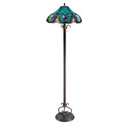 Tiffany-style Bronze Floor Lamp