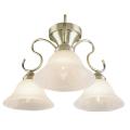 Brushed Nickel Semi-flush 3-light Chandelier