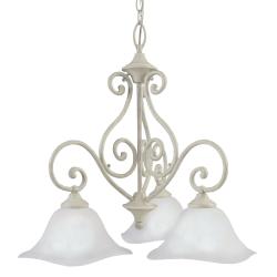 Captiva Collection 3-light White Chandelier