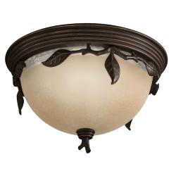 Olde Bronze 2-light Flush Mount 