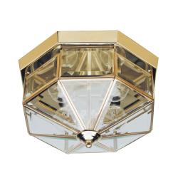 Four-light Polished Brass Flush Mount