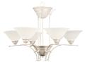 Pearl Mist 6-light Chandelier with Alabaster Glass