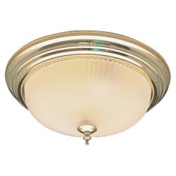 Polished Brass 3-light Flush-mount Ceiling Fixture