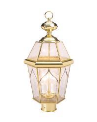 Polished Brass Outdoor Post Head Light