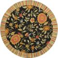 Handmade Jardine Black Wool Rug (5'9 Round)