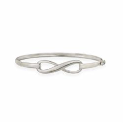 Sterling Silver Infinity Bangle Bracelet 