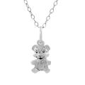 Sterling Silver Children's Teddy Bear Necklace