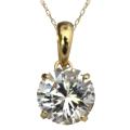 14k Yellow Gold Round-cut Cubic Zirconia Necklace
