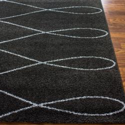 Alexa Euro Collection Swirl Charcoal Rug (5'2 x 7'6)