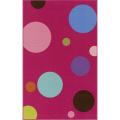 Alexa Playtime Children's Pink Bubbles Rug (4'5 x 6'9)