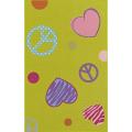 Advices and more about 45 Rpm Garments Alexa Playtime Collection Hearts & Peace Kids Lime Rug (4'5 x 6'9)
