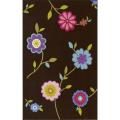 Alexa Playtime Collection Serenity Floral Kids Brown Rug (4'5 x 6'9)