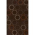 Alexa Playtime Collection Circles Kids Brown Rug (4'5 x 6'9)