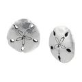Sterling Silver Sand Dollar Stud Earrings