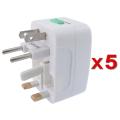 Universal World-wide Travel Charger Adapter Plug (Pack of 5)