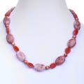 Silver Jasper/ Pearl/ Aventurine Necklace (Thailand) (6 mm)