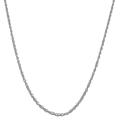 10k White Gold 18-inch Rope Chain Necklace (1 mm)