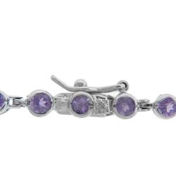 Sterling Silver Amethyst Tennis Bracelet