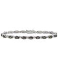 Sterling Silver Smokey Quartz and Diamond Accent Bracelet