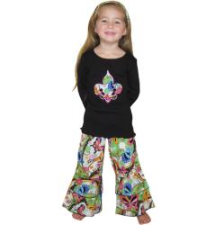 Ann Loren Boutique Girl's Fleur de Lis 2-piece Set