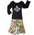 Ann Loren Boutique Girl's Fleur de Lis 2-piece Set