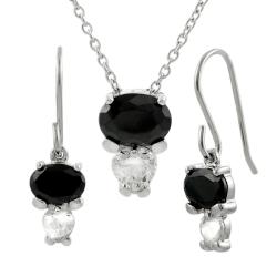Tressa Sterling Silver CZ Necklace and Earring Set