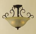 AF Lighting Seville 3-light Antique Bronze Semi-flush Fixture