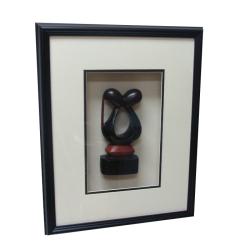 Handmade 'Till Death Do Us Part' Love Partners Shadow Box (Ghana)