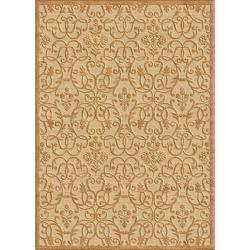 Hand-carved Alexa Alfresco Indoor/ Outdoor Sand Rug (7'5 x 10'6)