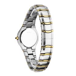 Bulova Women's 'Diamonds' Steel And Yellow Goldplated Quartz Watch