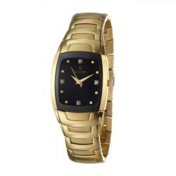 Bulova Men's 'Diamonds' Goldplated Steel Quartz Watch